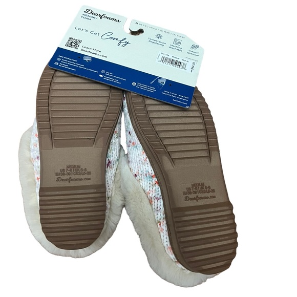 Dearfoam slip on house shoes women’s size 7-8 medium - Picture 3 of 5